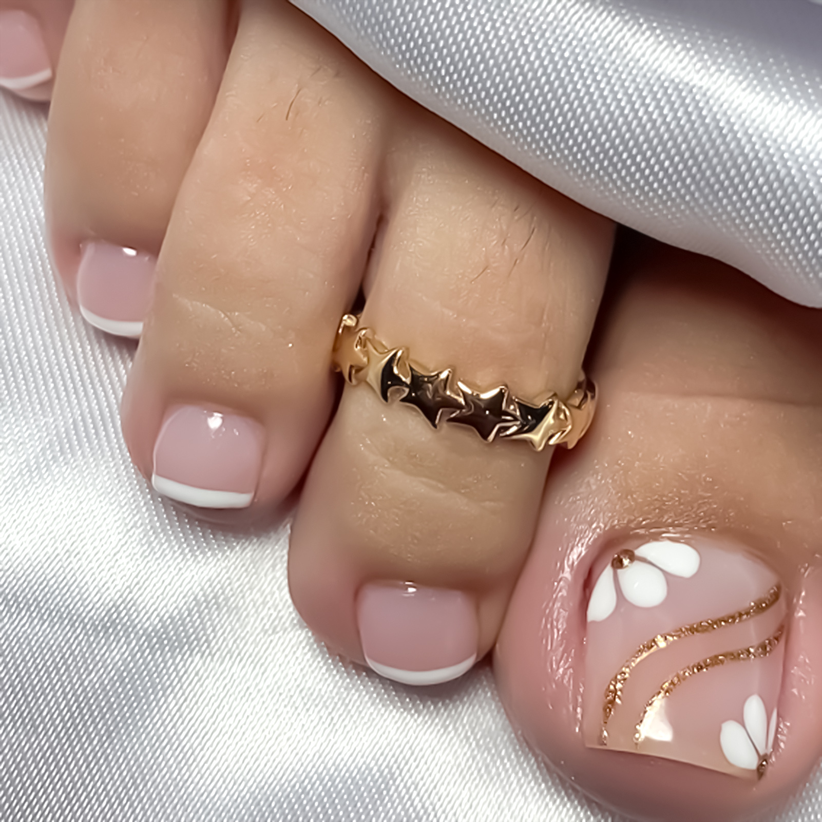 Nail Art Design - Nude Pink Color Fake Toenails 24Pcs