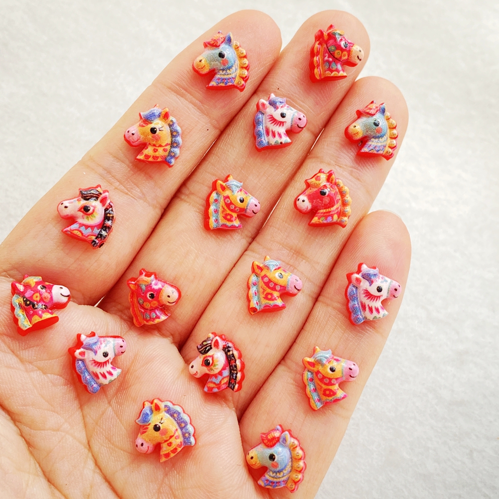 Nail Art Red - 50pcs Resin Cute Mini Red Animal