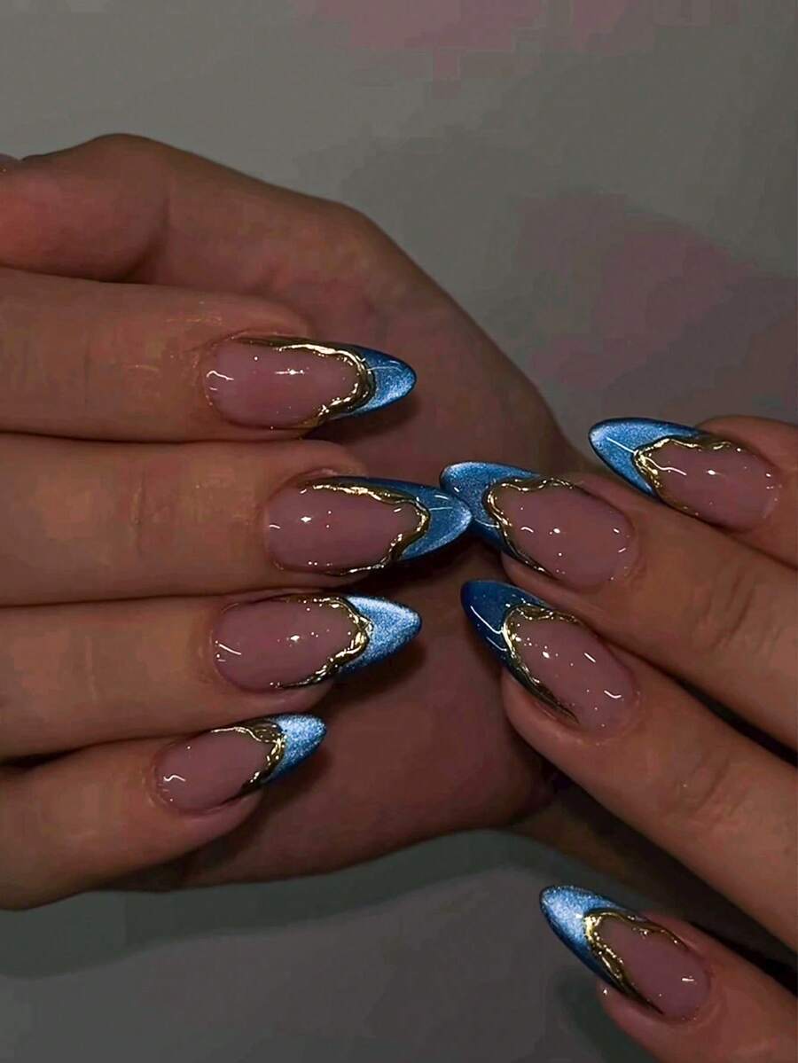 Nail Art Full Cat Eye - 10pcs handmade nail art stickers for