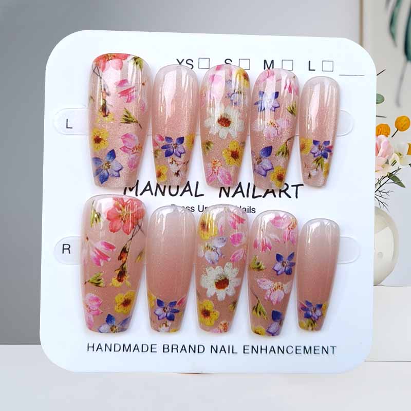 Nail Art Design - 10Pcs Gentle Fairy Style Dopamine Cream