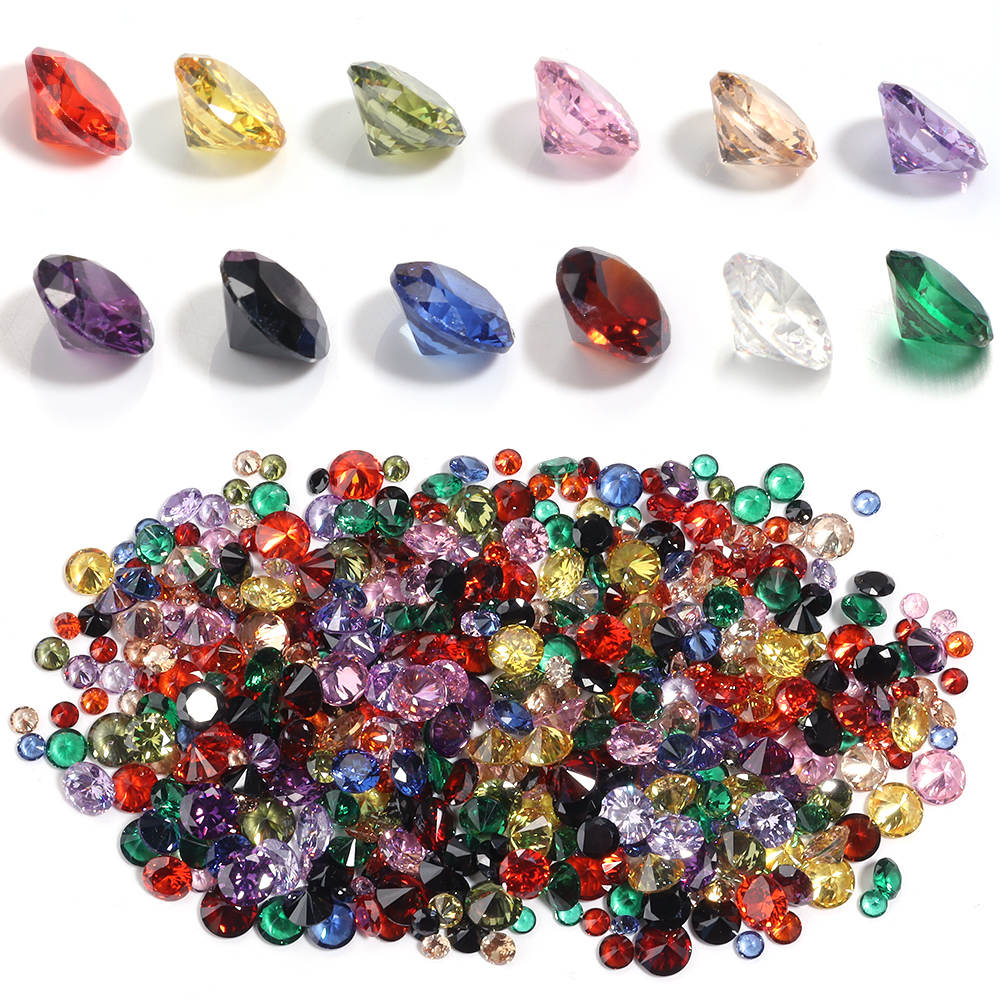 Nail Art Design - 4/5/6/8mm Round Rhinestones Diamond Glass Crystals