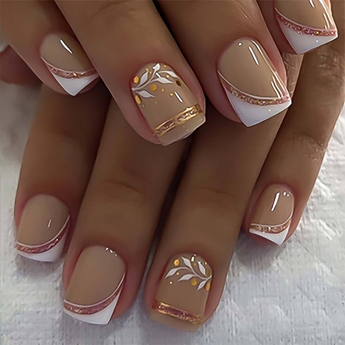 Nail Art Design - Short Medium fake nails for women