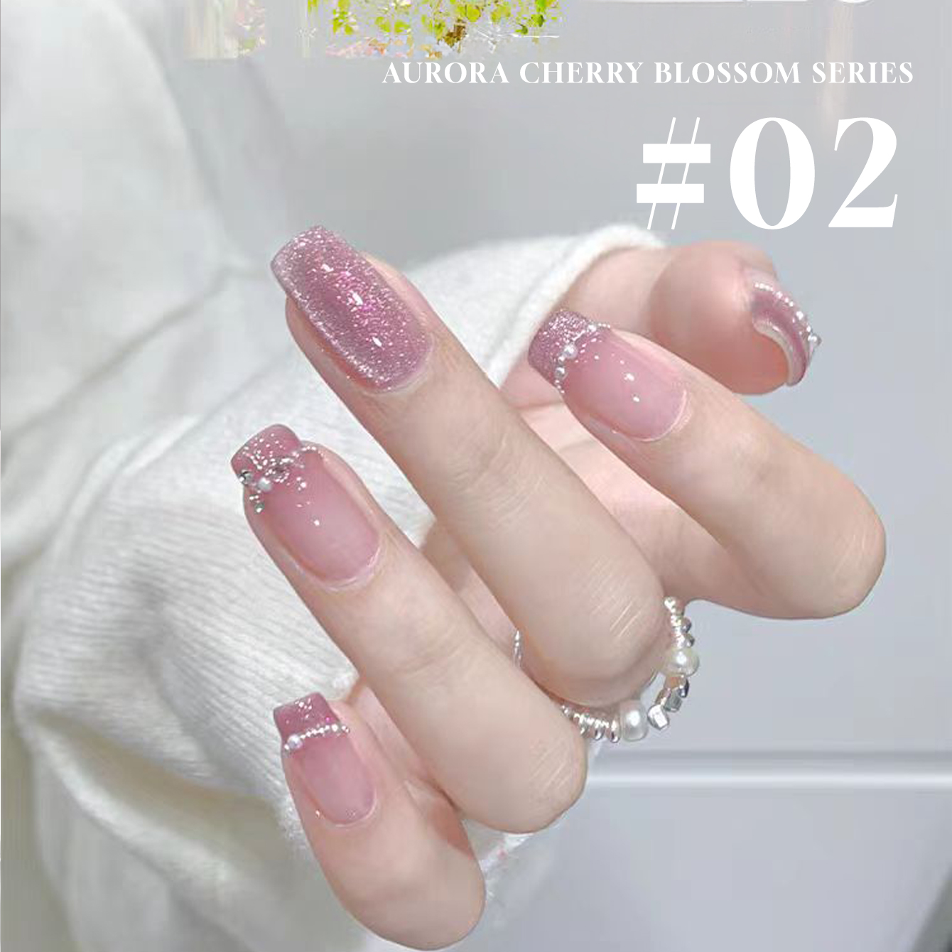 Nail Art Pink Cat Eye - MeC 12ml Pink Aurora Cat Eye