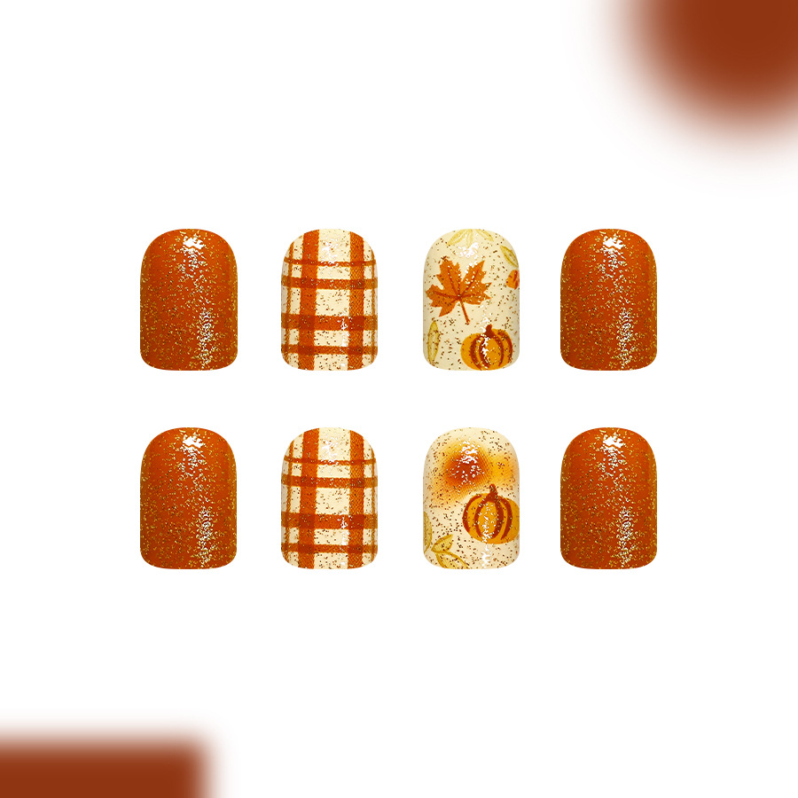 24Pcs fake nail art, short glo - Nail Art Orange avis et prix