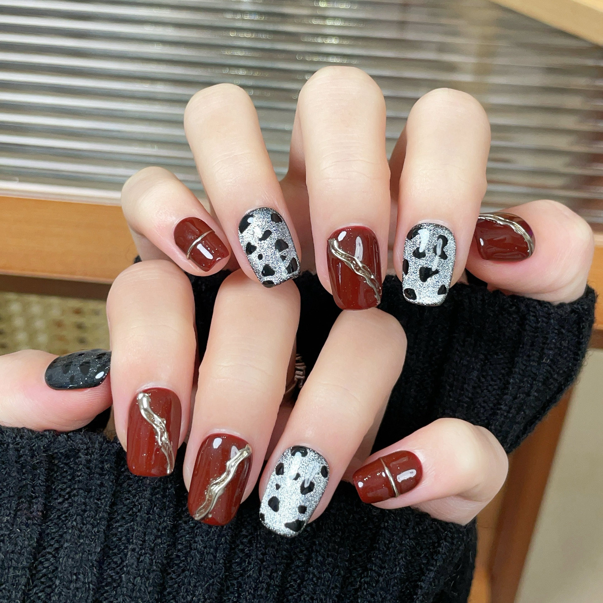 10 PCS Luxury Handmade Short R - Nail Art Full Cat Eye avis et prix