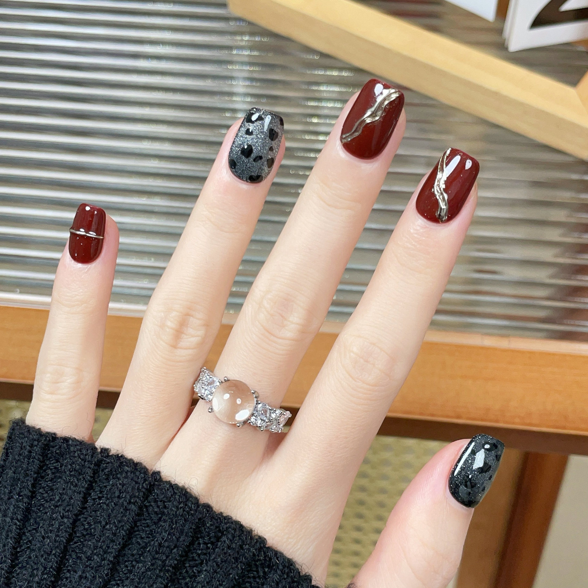 10 PCS Luxury Handmade Short R - Nail Art Full Cat Eye avis et prix