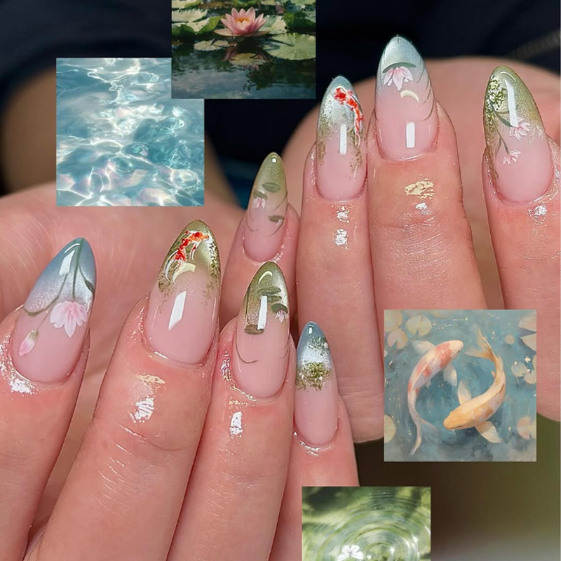24pcs Cat Eye French Almond Pr - Nail Art Full Cat Eye avis et prix