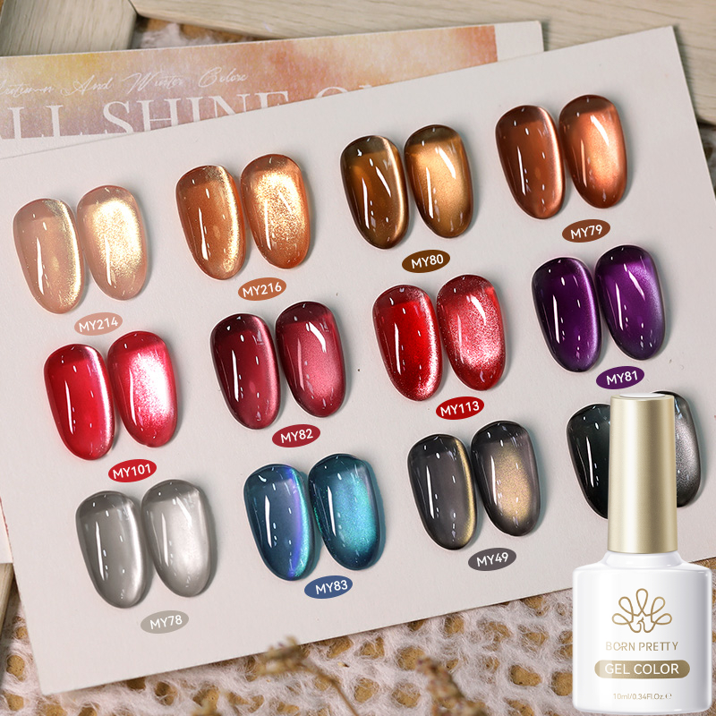 BORN PRETTY 10ml Gold Pink Gla - Nail Art Pink Cat Eye avis et prix