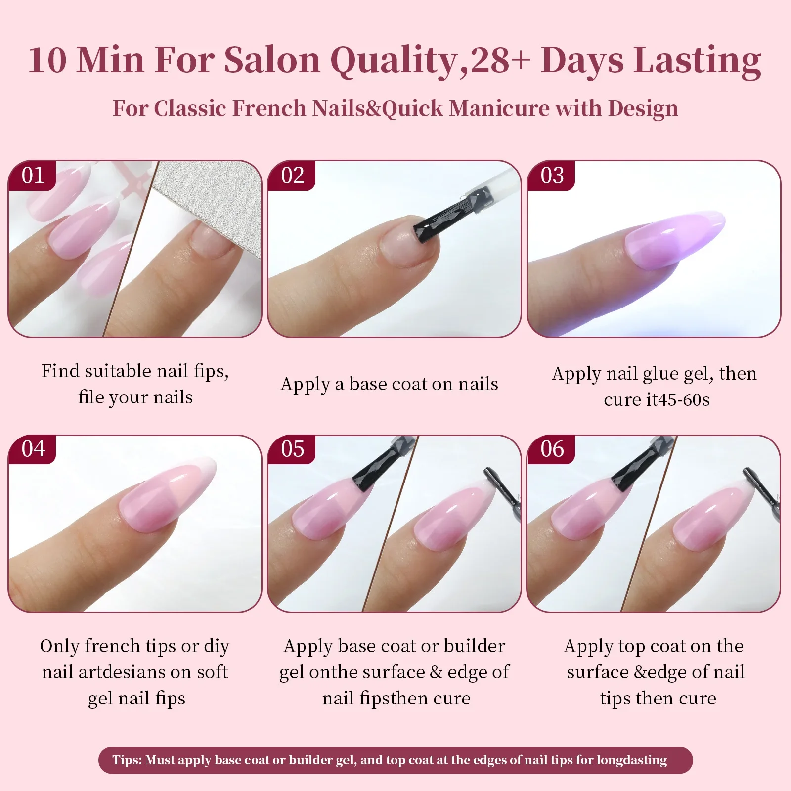 150Pcs/Set French Ballet Press - Nail Art Extension avis et prix