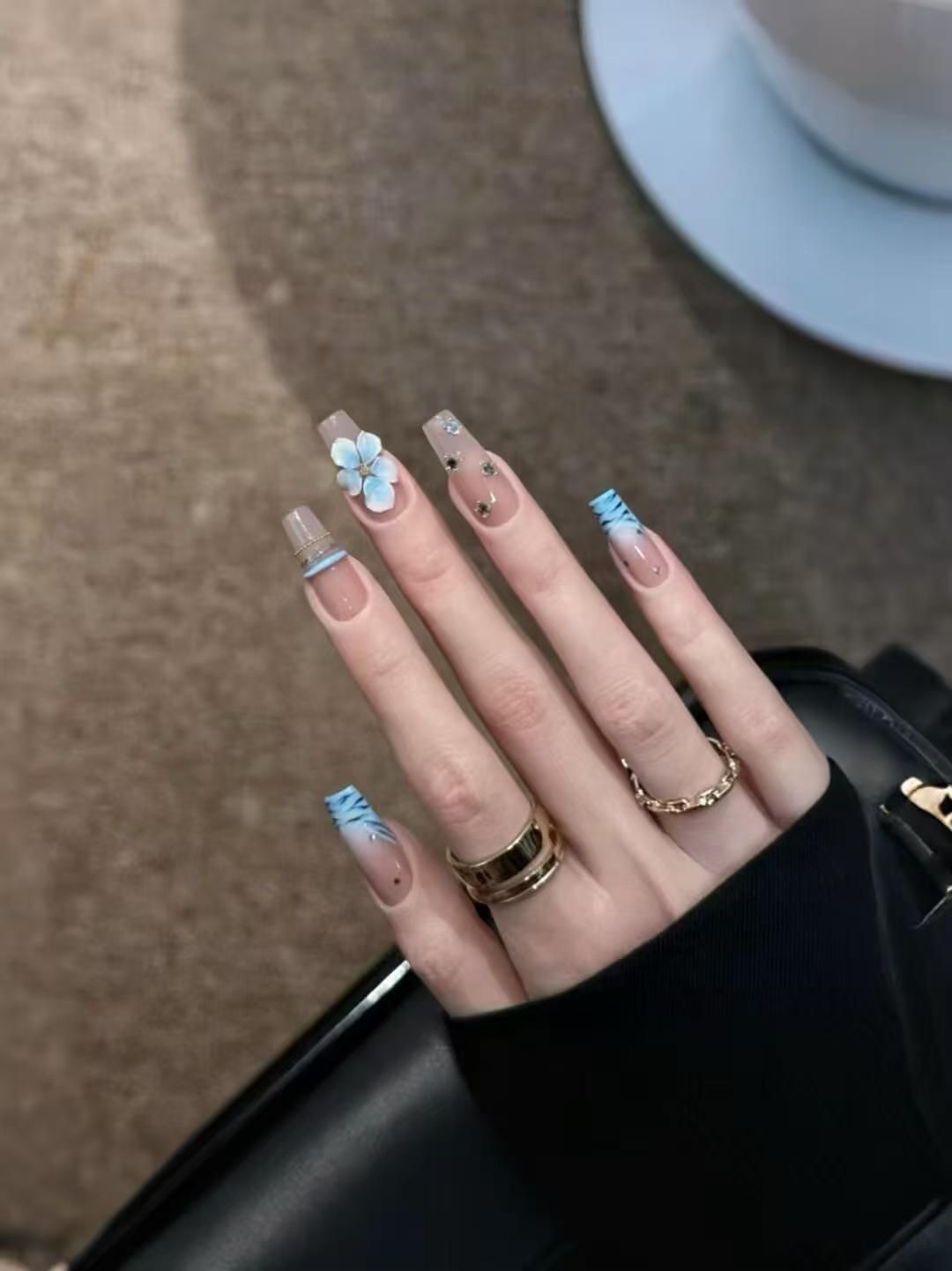 10pcs Handmade Middle Press On - Nail Art Zebra Design avis et prix