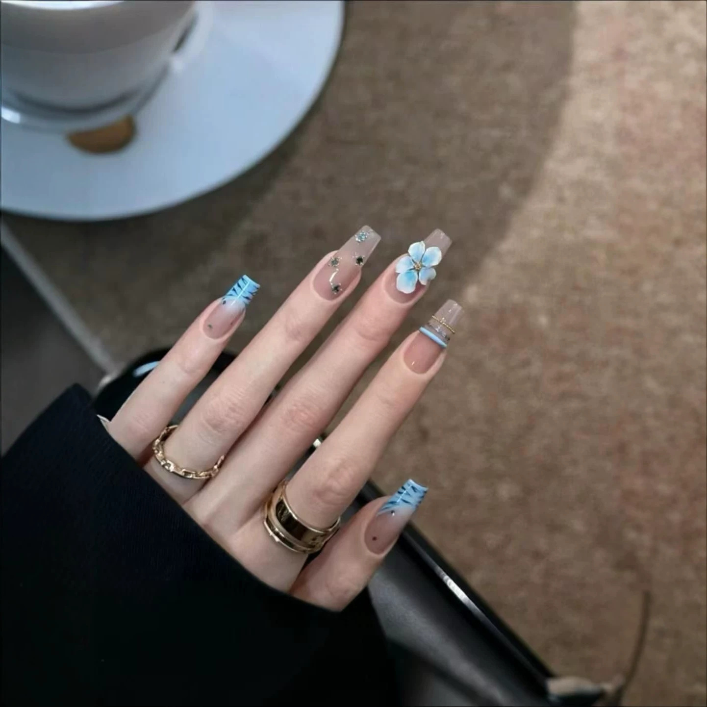 10pcs Handmade Middle Press On - Nail Art Zebra Design avis et prix