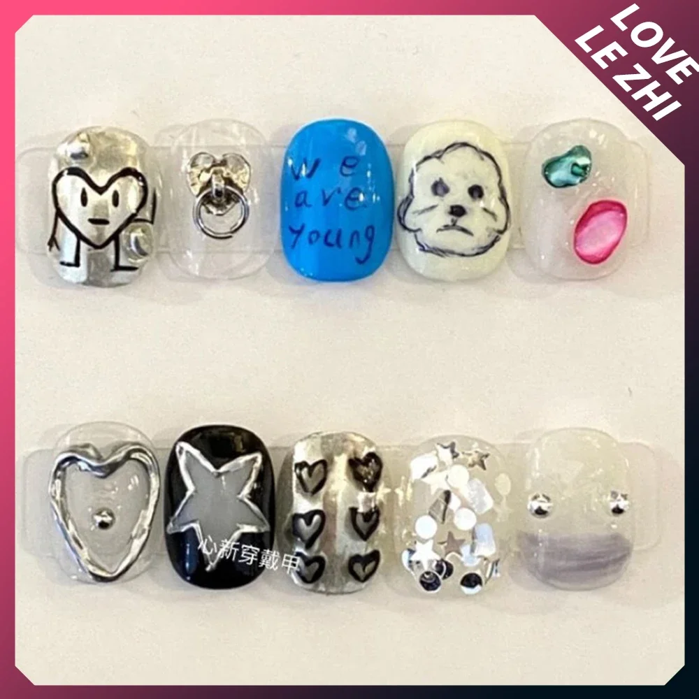 10Pcs Diy Creativity Funny Mas - Nail Art Love avis et prix