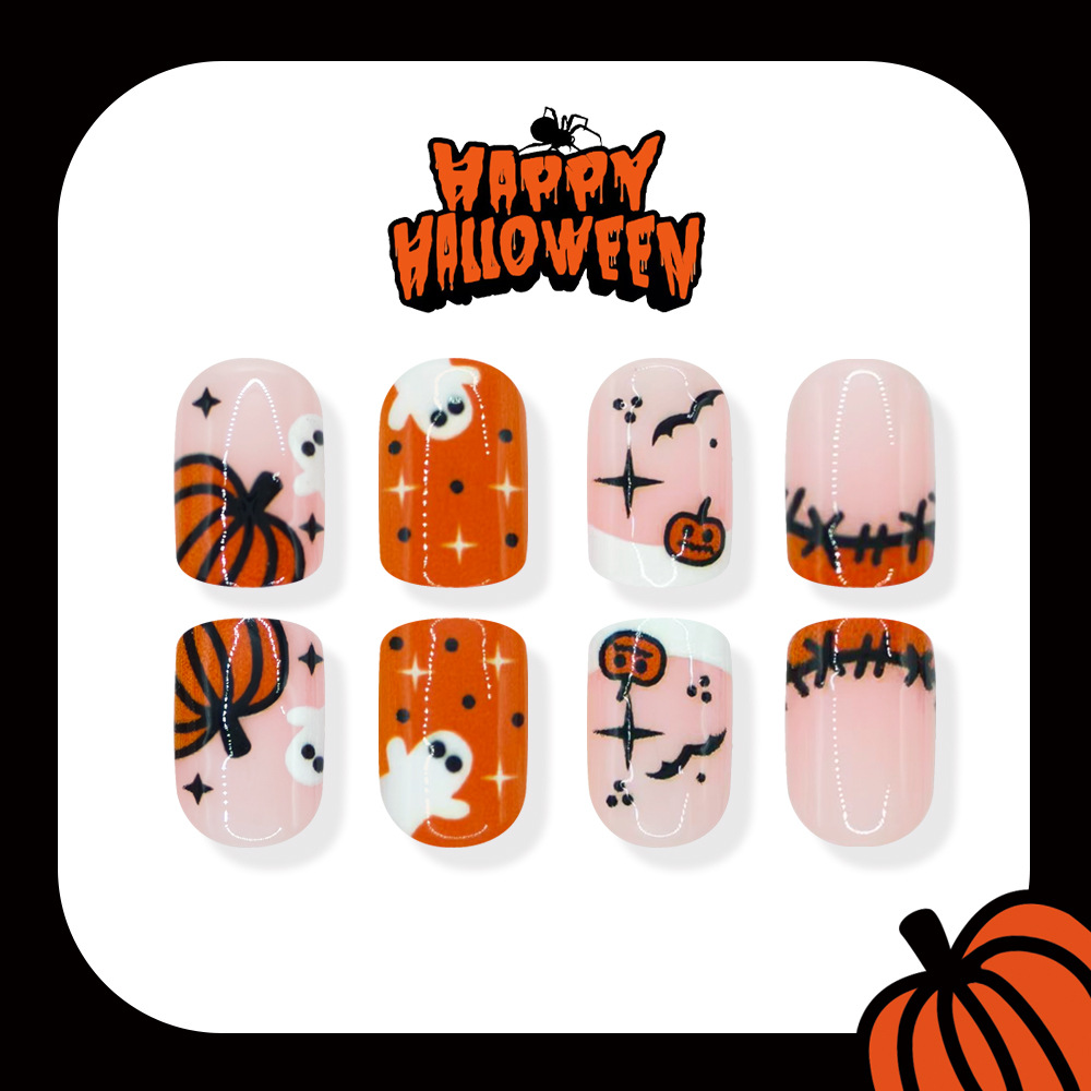 24Pcs fake nail art, Halloween - Nail Art Orange avis et prix