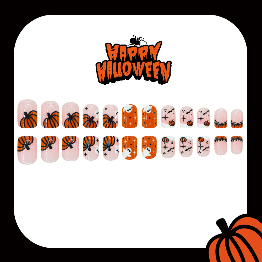 24Pcs fake nail art, Halloween - Nail Art Orange avis et prix