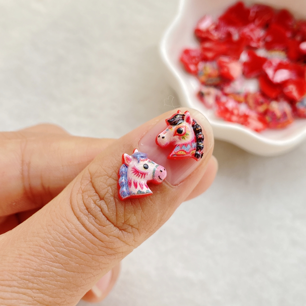 50pcs Resin Cute Mini Red Anim - Nail Art Red avis et prix