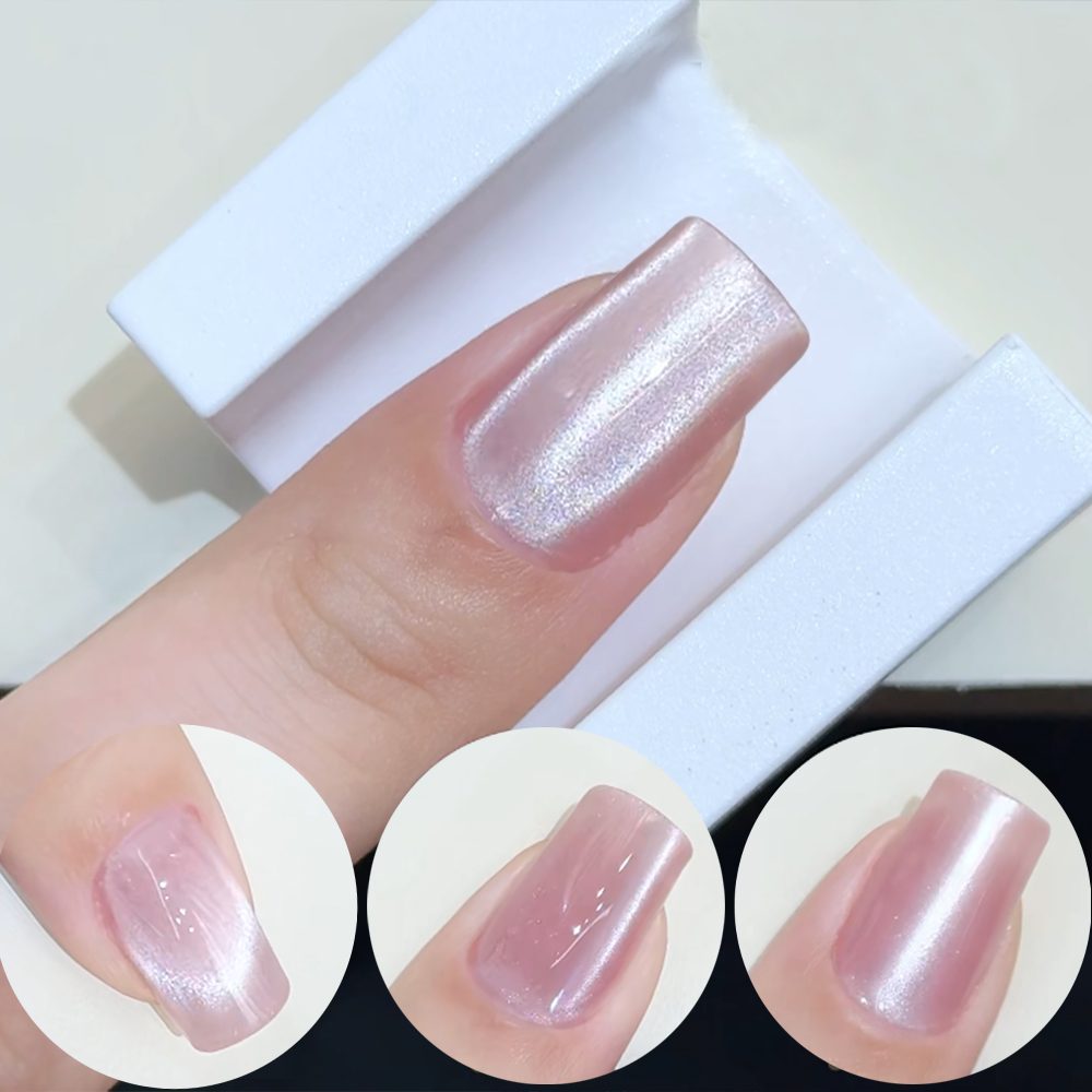 5D U-shaped French Cat Eye Nai - Nail Art Pink Cat Eye avis et prix