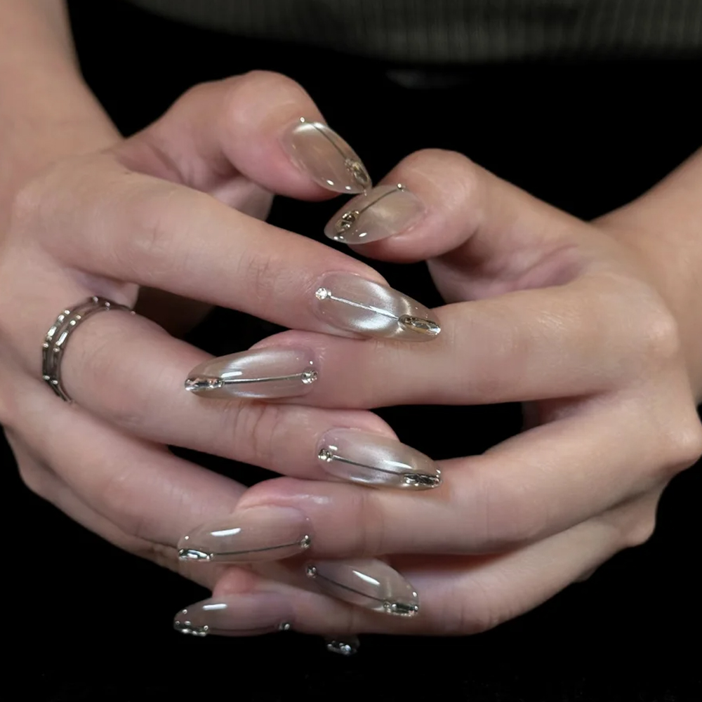 5D U-shaped French Cat Eye Nai - Nail Art Pink Cat Eye avis et prix