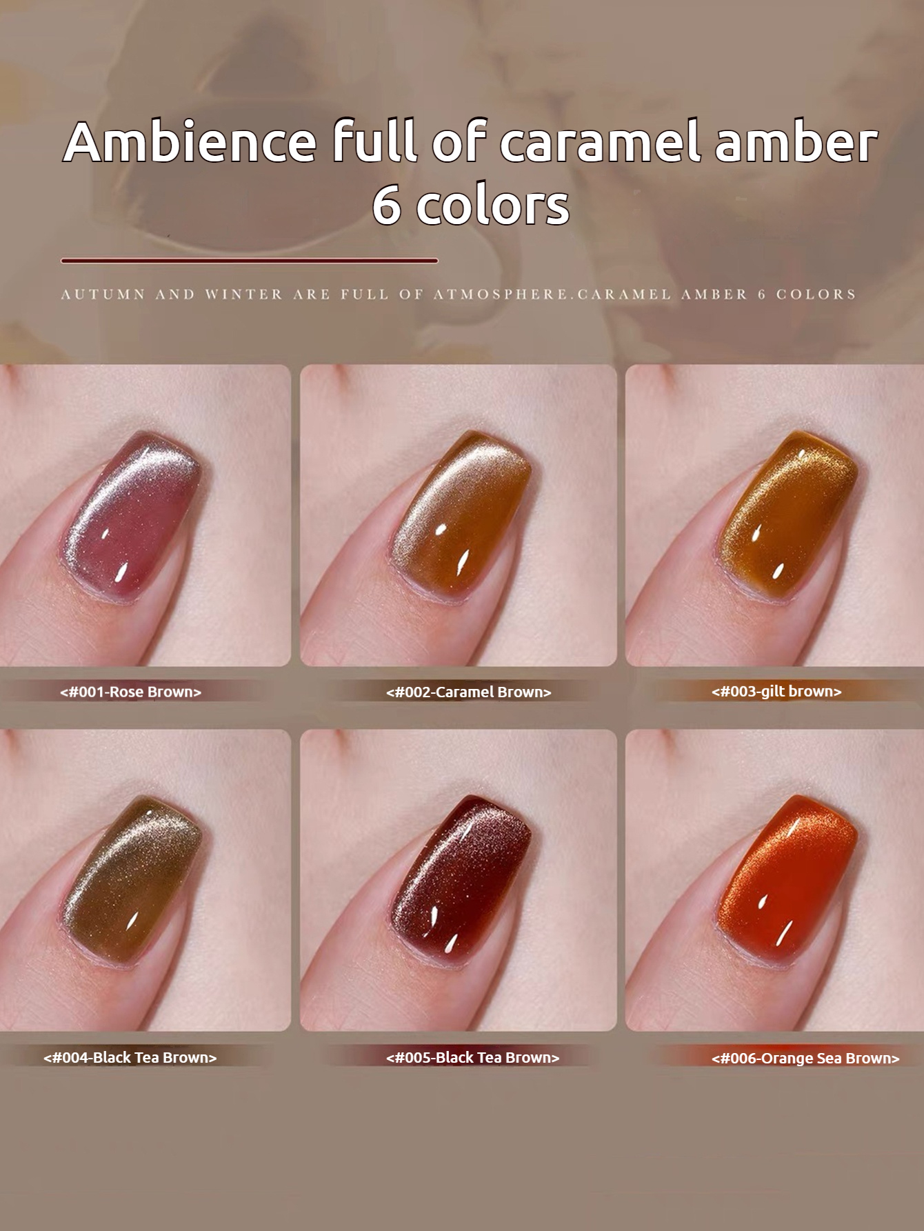SHAKA 1-6pcs Popular Maillard  - Nail Art Orange avis et prix