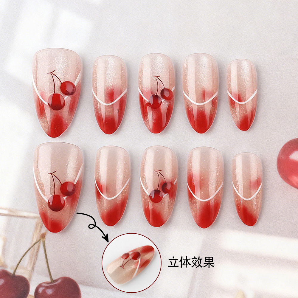 24Pcs fake nail art, new Frenc - Nail Art Full Cat Eye avis et prix