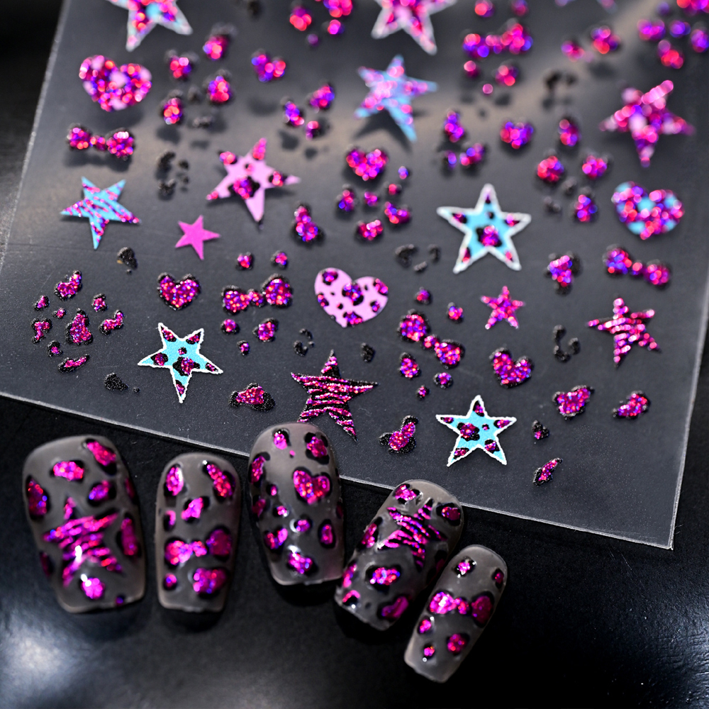 5D Leopard Print Bowknot Star  - Nail Art Zebra Design avis et prix