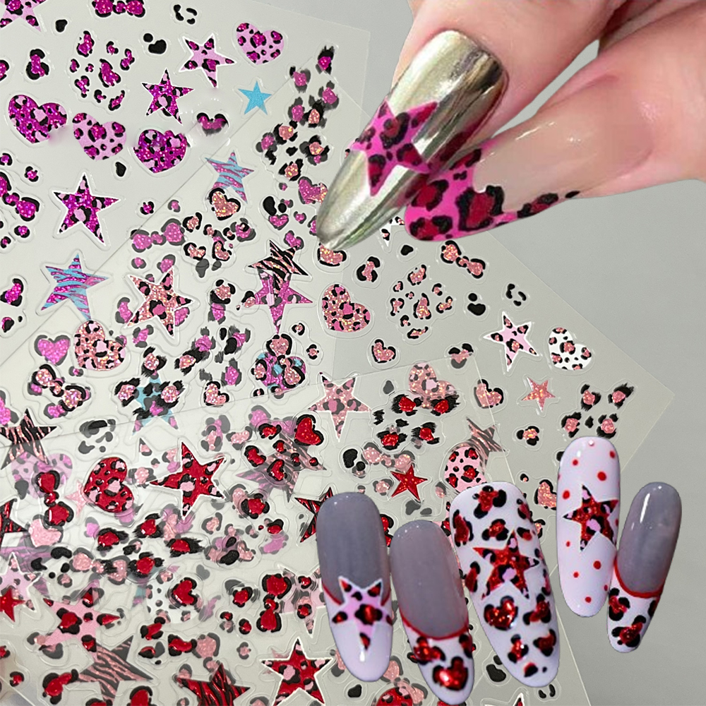5D Leopard Print Bowknot Star  - Nail Art Zebra Design avis et prix