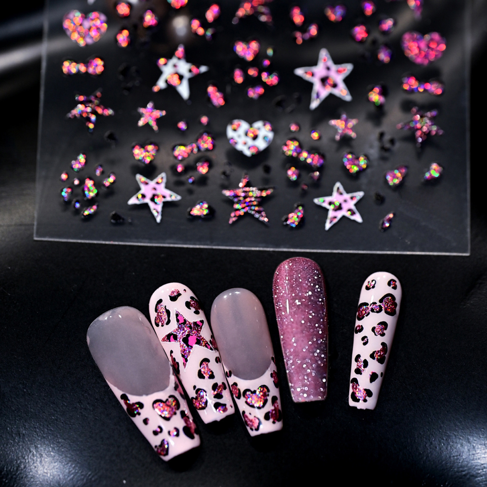 5D Leopard Print Bowknot Star  - Nail Art Zebra Design avis et prix