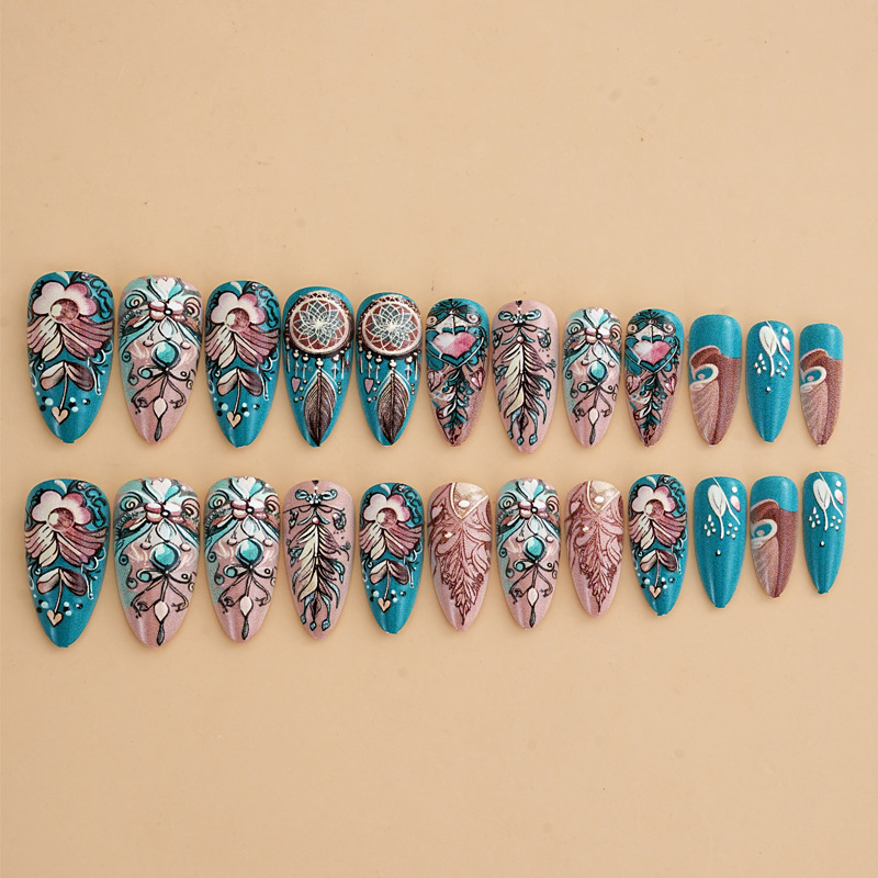 Feather Design Press on False  - Nail Art Design avis et prix