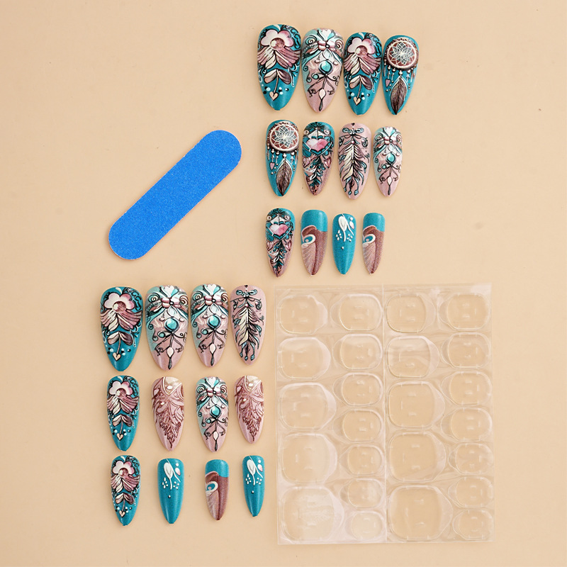 Feather Design Press on False  - Nail Art Design avis et prix