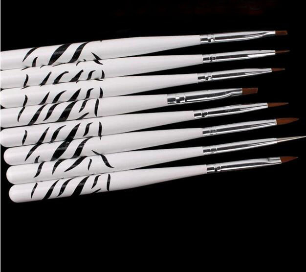 8 Pcs/Set Nail Art Design Brus - Nail Art Zebra Design avis et prix