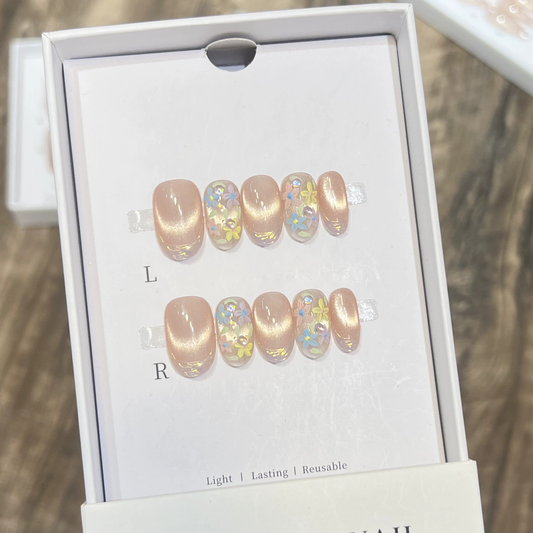 10Pcs Short Oval Pink 3D Bow F - Nail Art Love avis et prix