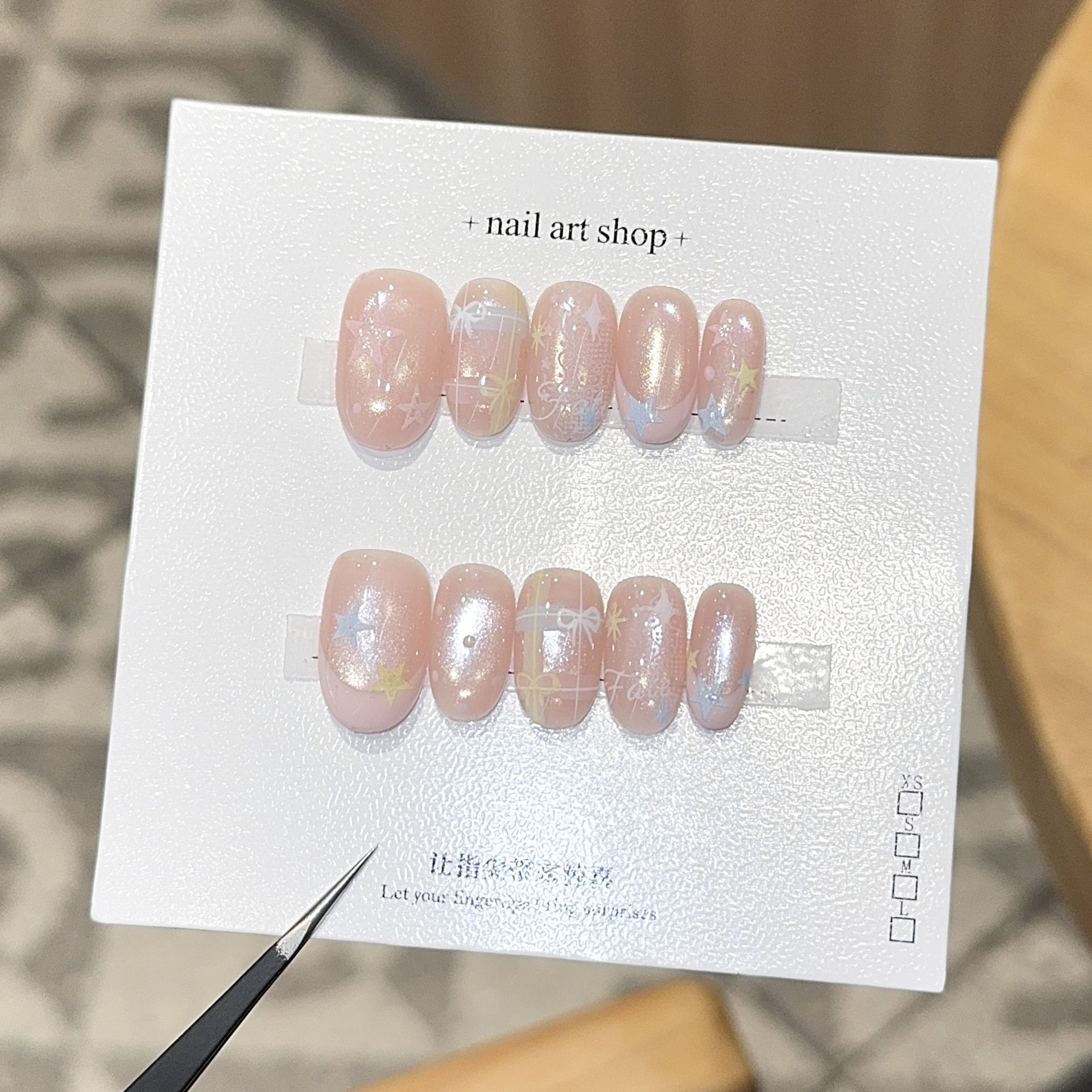 10pcs Handmade Short Oval Pres - Nail Art Full Cat Eye avis et prix
