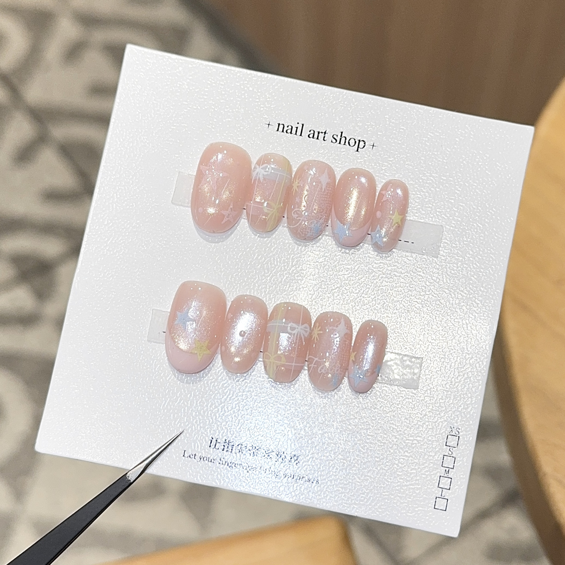 10pcs Handmade Short Oval Pres - Nail Art Full Cat Eye avis et prix