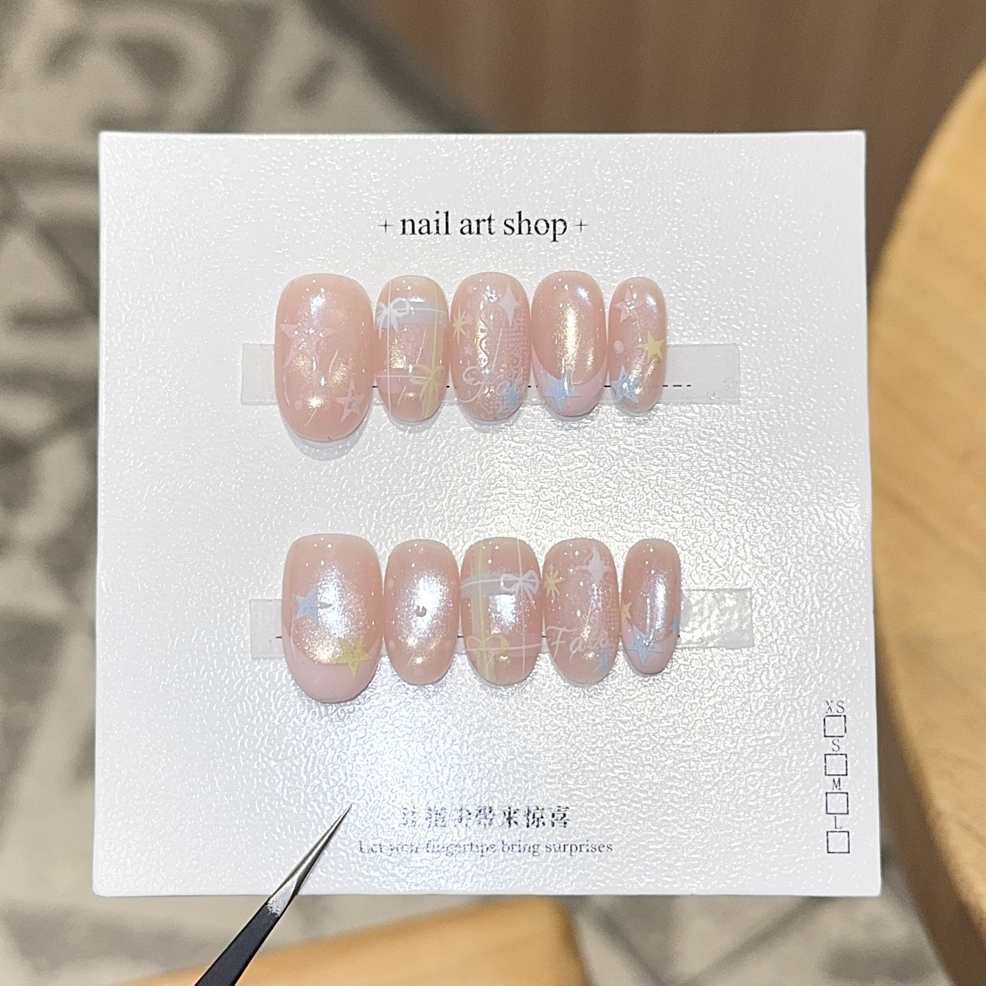 10pcs Handmade Short Oval Pres - Nail Art Full Cat Eye avis et prix