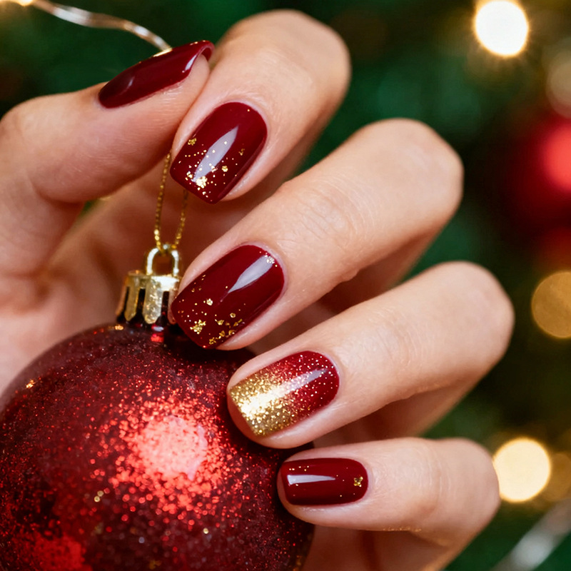 24pcs Wine Red Full Cover Nail - Nail Art Red avis et prix