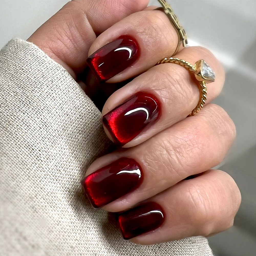 24pcs Wine Red Full Cover Nail - Nail Art Red avis et prix