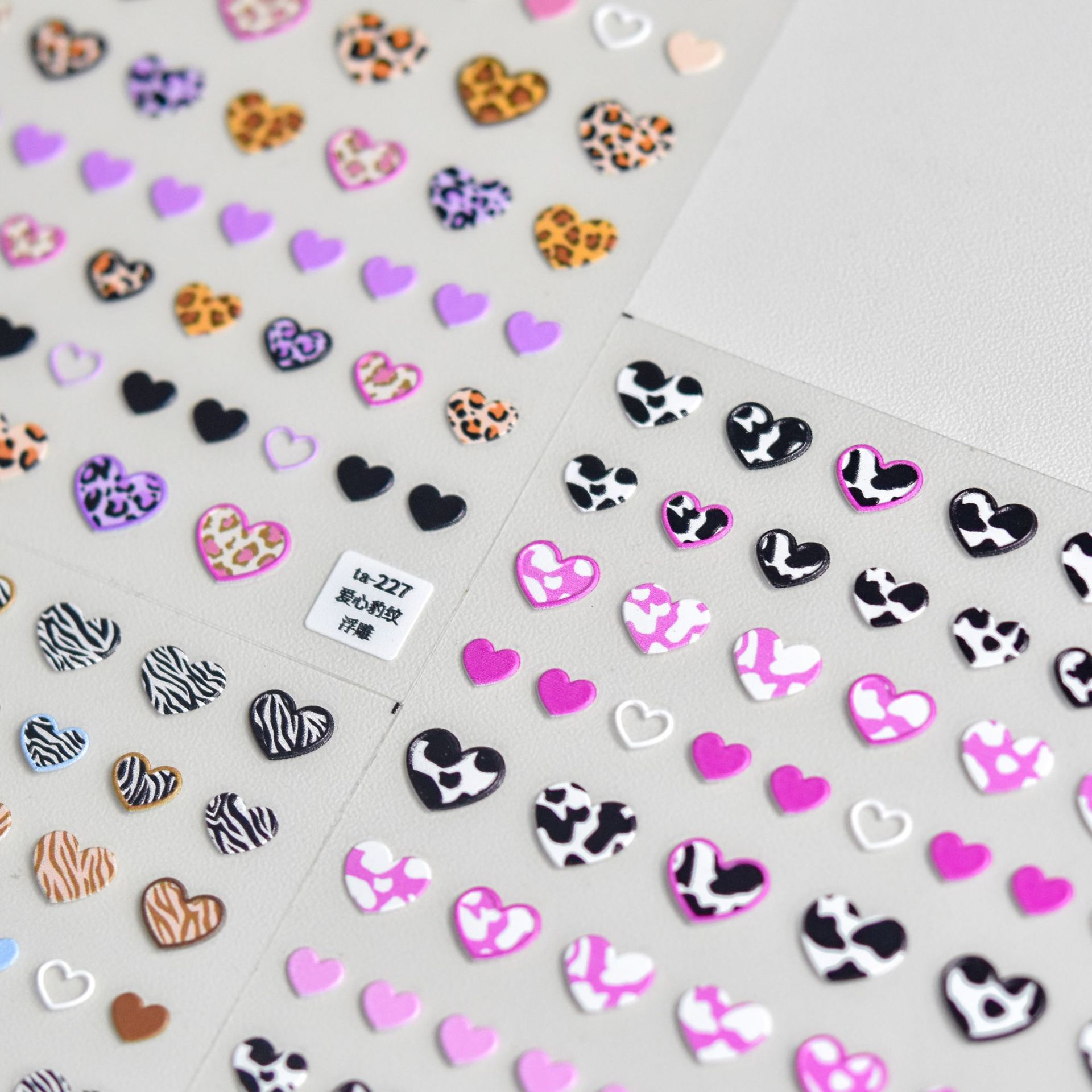 Animal Patterned Love Heart Na - Nail Art Zebra Design avis et prix