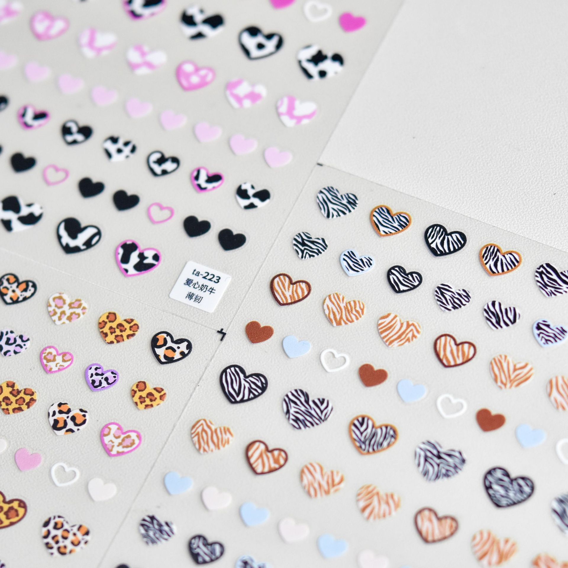 Animal Patterned Love Heart Na - Nail Art Zebra Design avis et prix