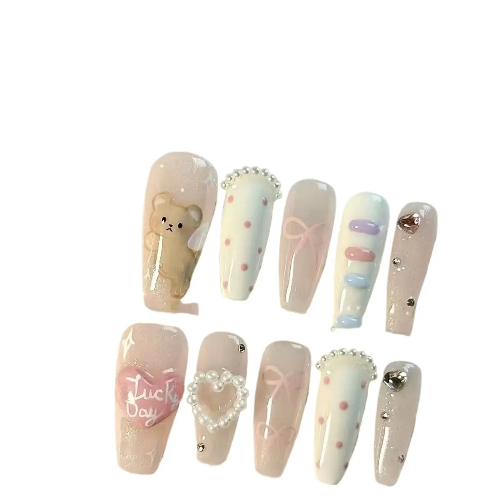Summer Fresh Bear Cloud Bow Ha - Nail Art Love avis et prix