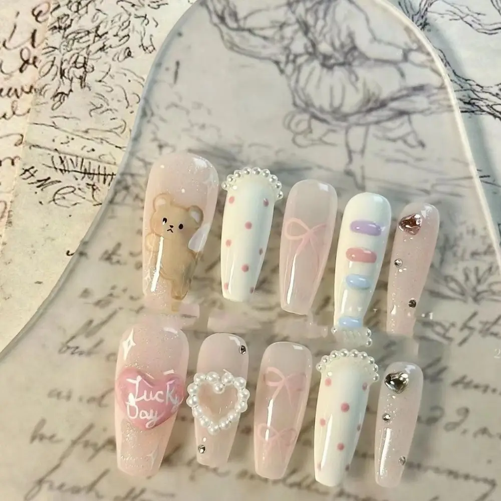 Summer Fresh Bear Cloud Bow Ha - Nail Art Love avis et prix