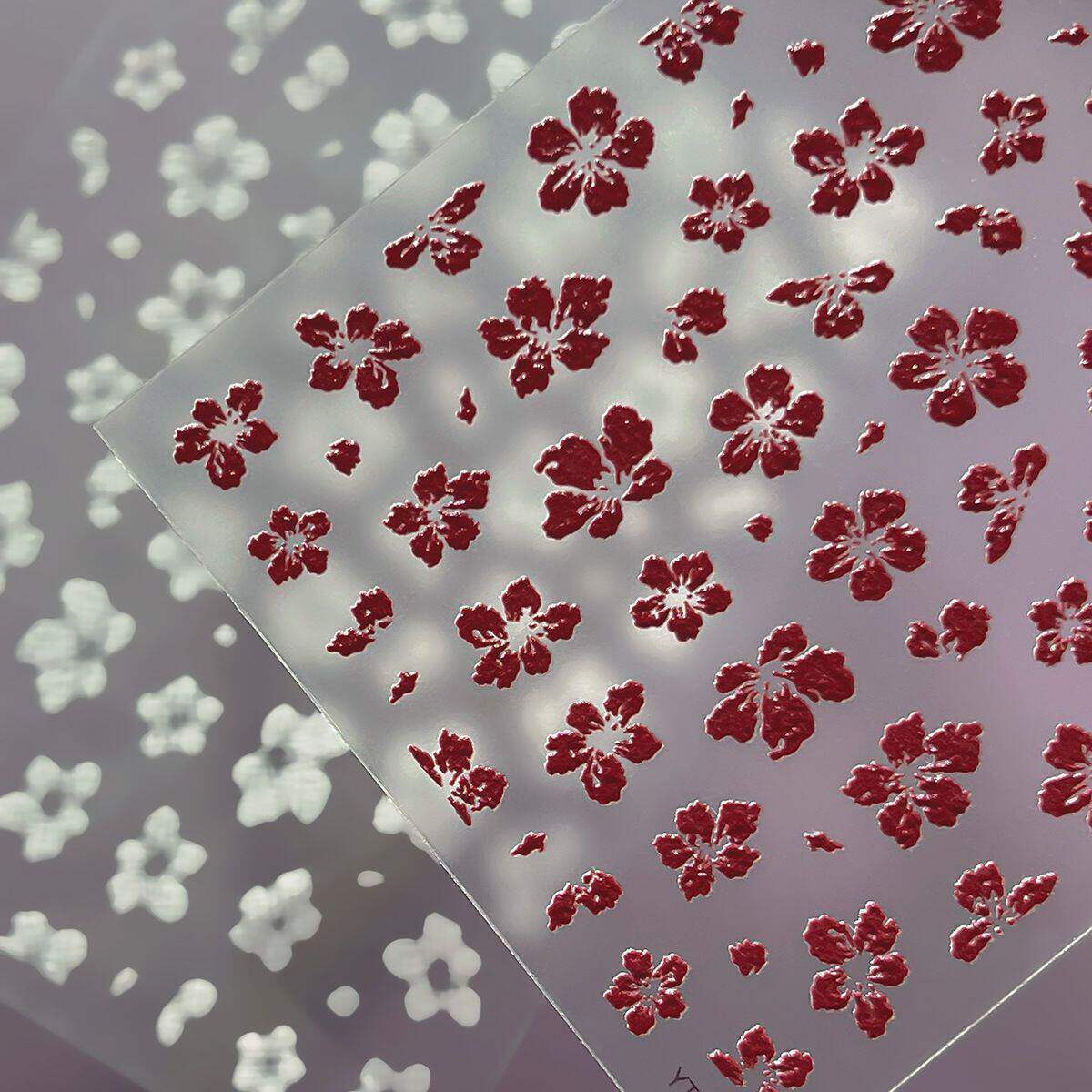 3D Relief Dried Flower Five Pe - Nail Art Red avis et prix