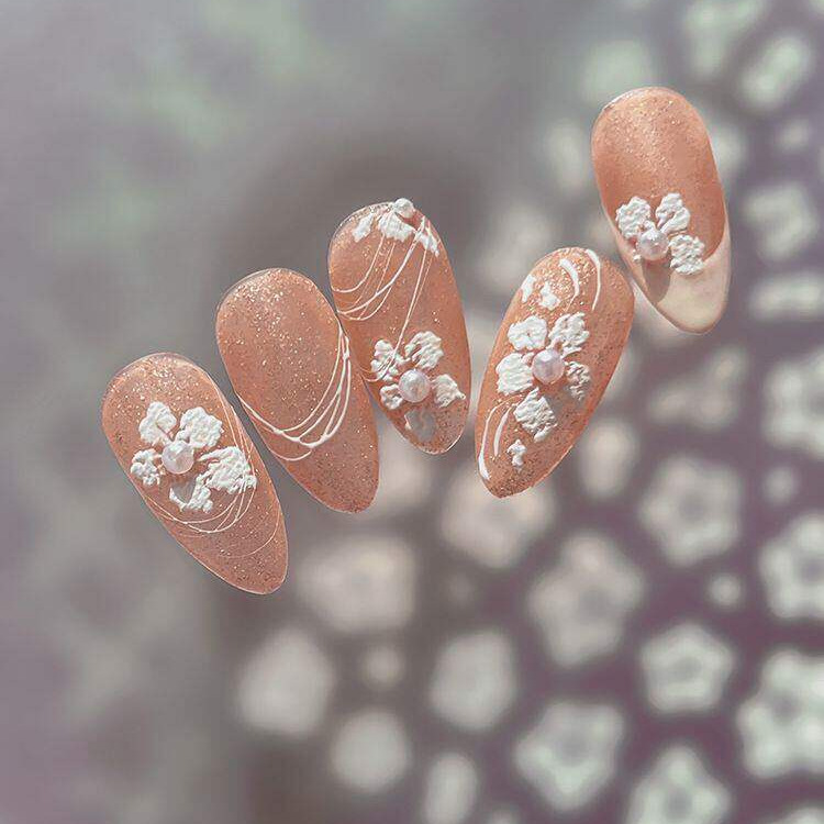 3D Relief Dried Flower Five Pe - Nail Art Red avis et prix