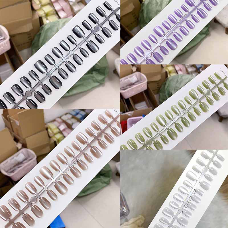 30Pcs Cat Eyes Press On Nails  - Nail Art Full Cat Eye avis et prix