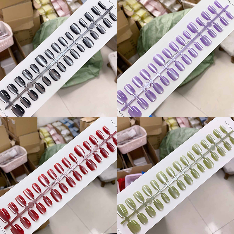 30Pcs Cat Eyes Press On Nails  - Nail Art Full Cat Eye avis et prix