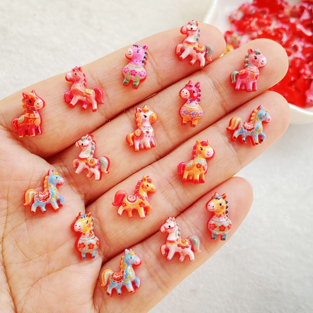 50pcs Resin Cute Mini Red Anim - Nail Art Red avis et prix