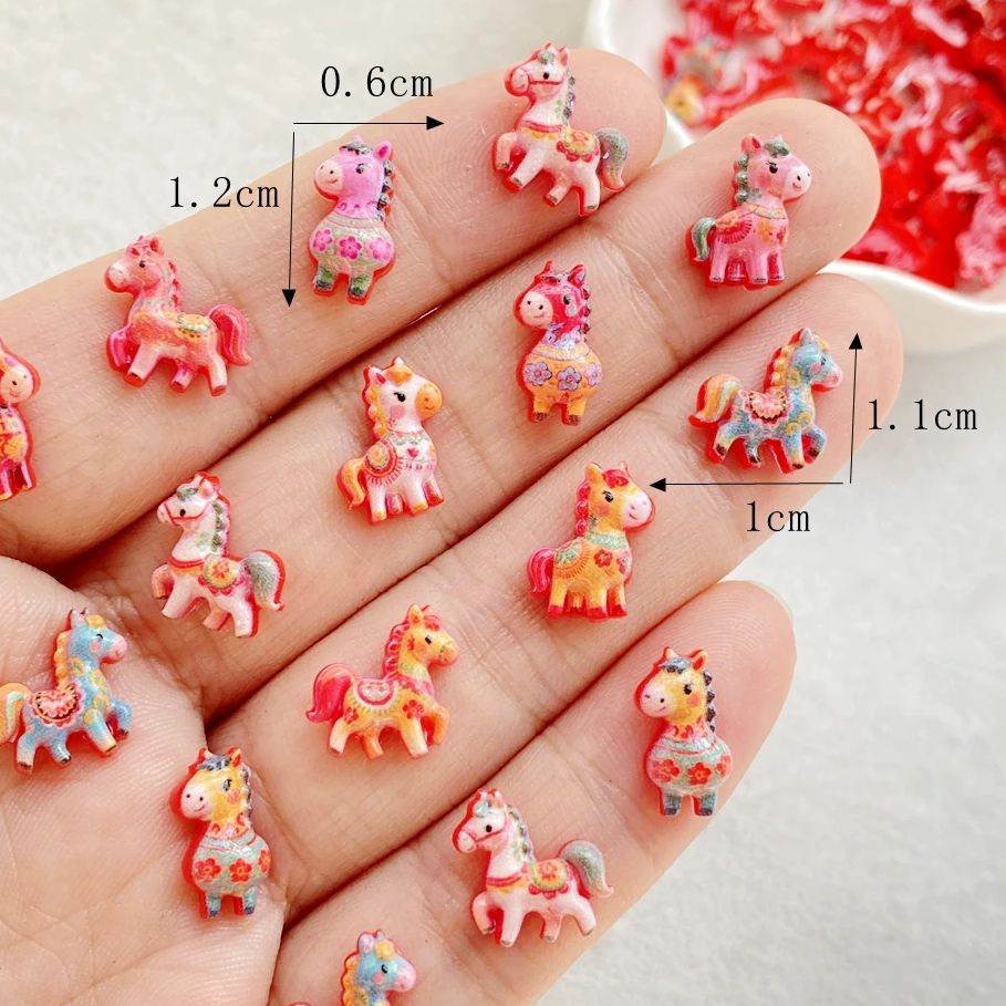 50pcs Resin Cute Mini Red Anim - Nail Art Red avis et prix
