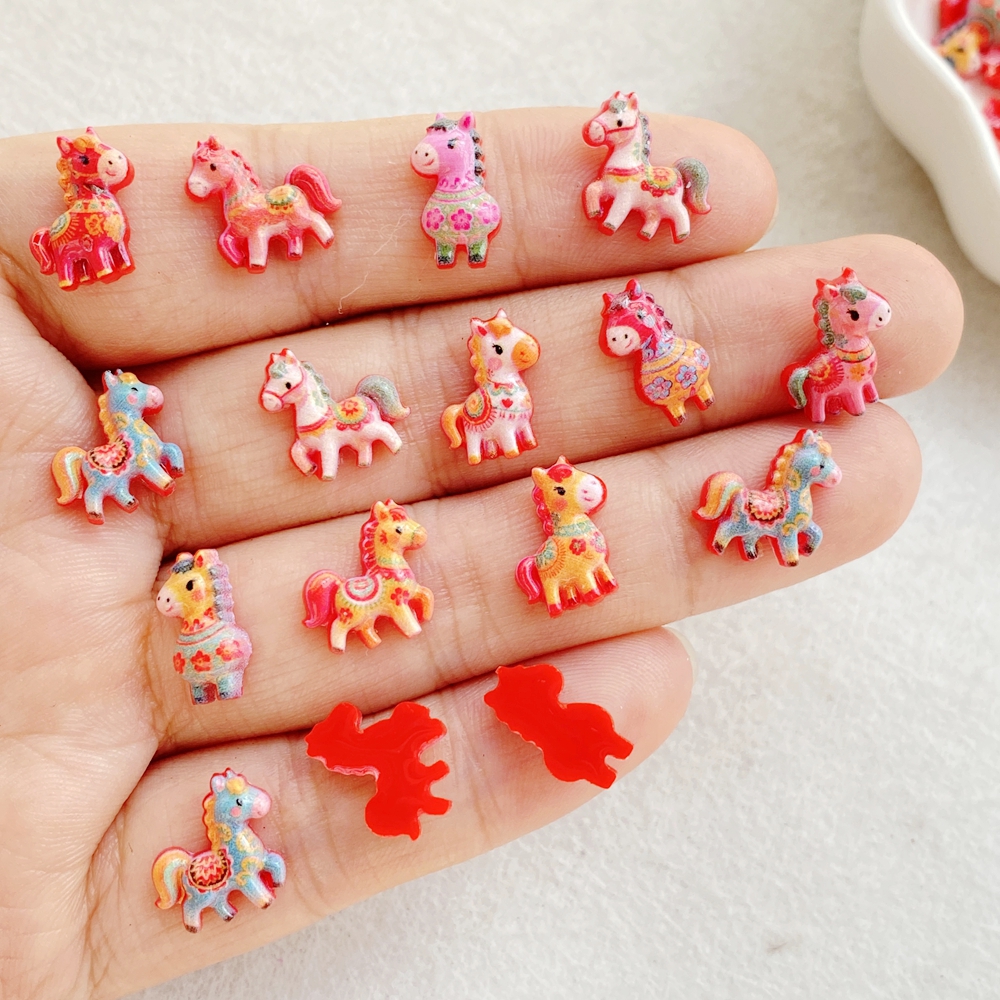 50pcs Resin Cute Mini Red Anim - Nail Art Red avis et prix
