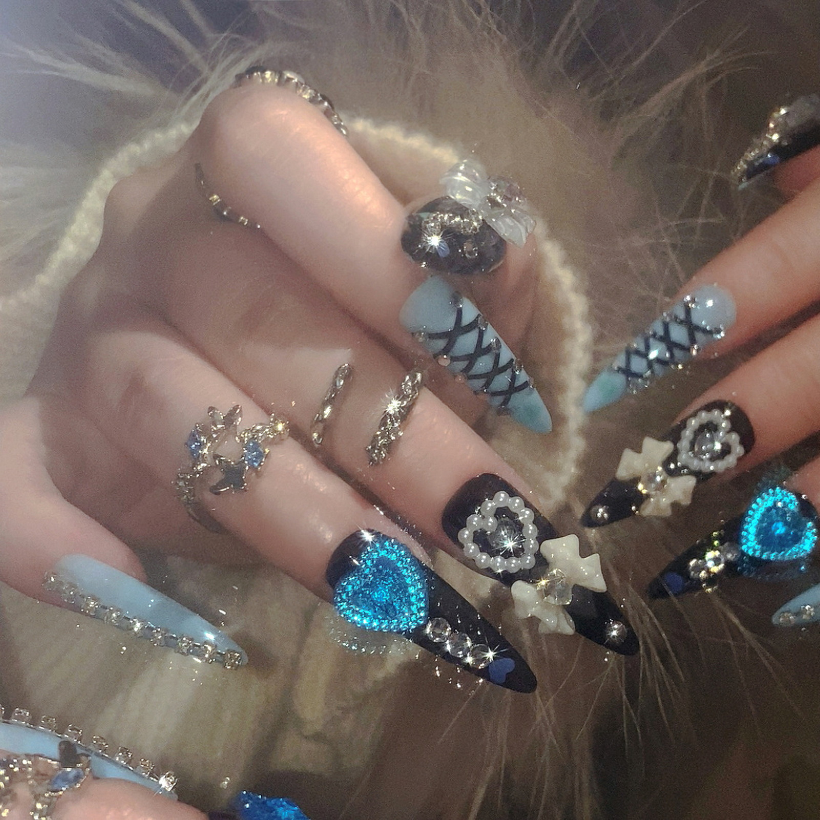 24pcs 3D Bow Decor False Nails - Nail Art Design avis et prix