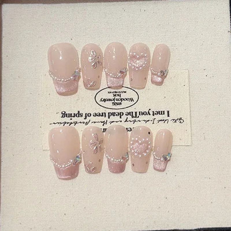 10pcs Cute Handmade Cat Eye Po - Nail Art Pink Cat Eye avis et prix