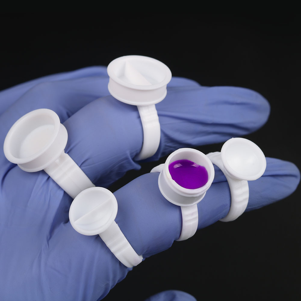 100PCS Tattoo Rings Cups Dispo - Nail Art Extension avis et prix