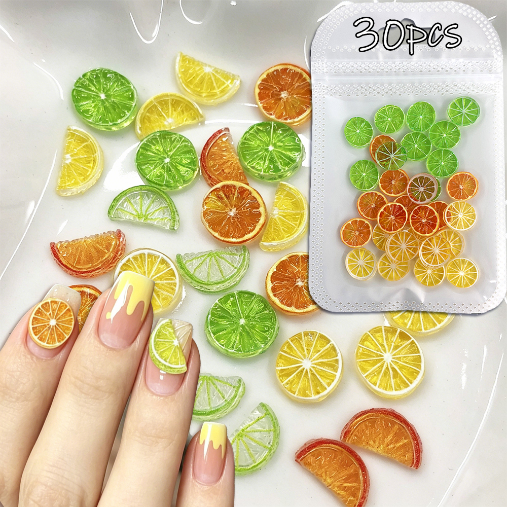 30pcs Cartoon Translucent Simu - Nail Art Orange avis et prix
